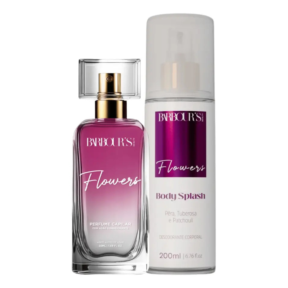 Perfume Capilar E Body Splash Flowers Barbour's Beauty