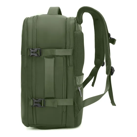 Mochila De Viaje Waterproof, Con Múltiples Bolsillos Color Verde Aceituna