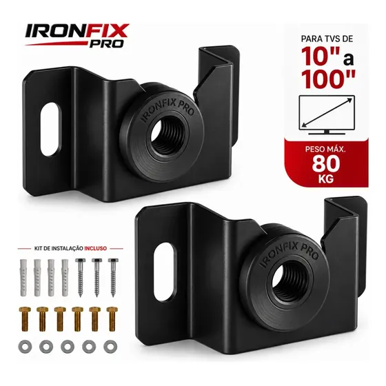 Suporte Tv Fixo Universal IRONFIX PRO Parede Painel Teto 10 24 32 43 50 55 60 75 100 Polegadas