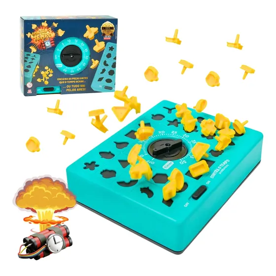 Jogo Contra O Tempo Relógio 60 Segundos Blocos De Montar Atacarejo Kids