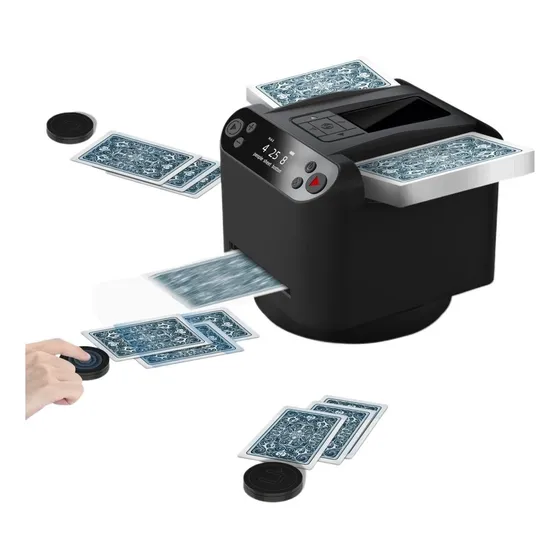 2 En 1 Máquina Automática De Barajador Y Distribuidor Póker