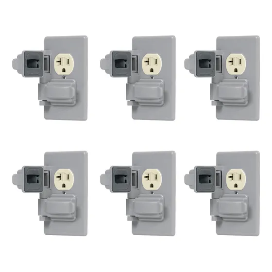 20pzs Contacto Duplex 20a 110v Con Tapa Para Intemperie