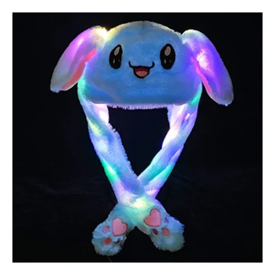Gorro Orejas Móviles Y Luces Led De Animales Kawaii 