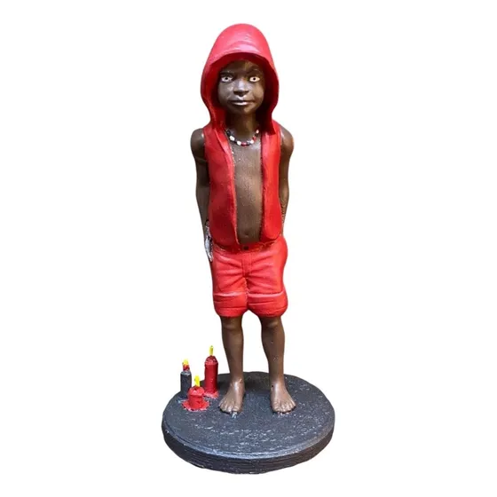 Exu Mirim Realista 22cm Resina - Umbanda Candomblé