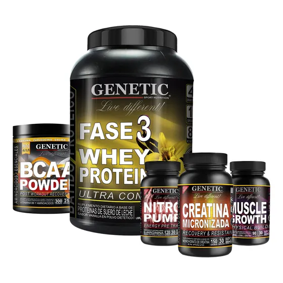 Combo Anabol 5 Ena Crecimiento Muscular Creatina + Proteinas