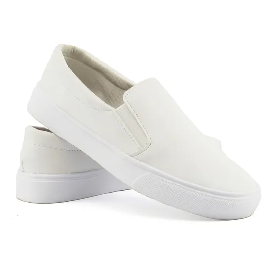 Sapatênis Tênis Slip On Casual Iate Calce Fácil Sem Cadarço 