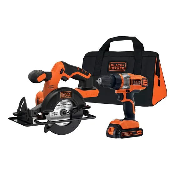 Kit Taladro Atornillador + Sierra Circular 20V BLACK+DECKER BDCD220CS-B2C
