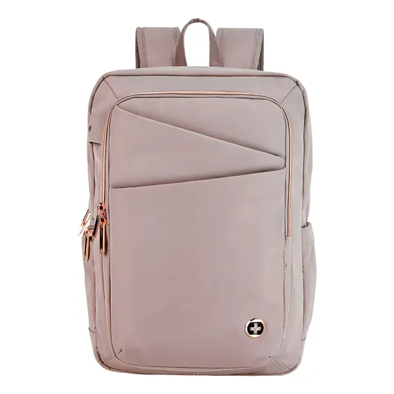 Mochila Porta Laptop Swiss Digital Katy Rose Sd1006f-82 Color Rosa Diseño De La Tela Liso