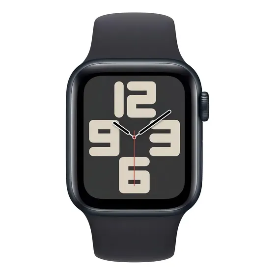 Apple Watch SE GPS • Caja de aluminio color medianoche de 40 mm • Correa deportiva color medianoche - S/M