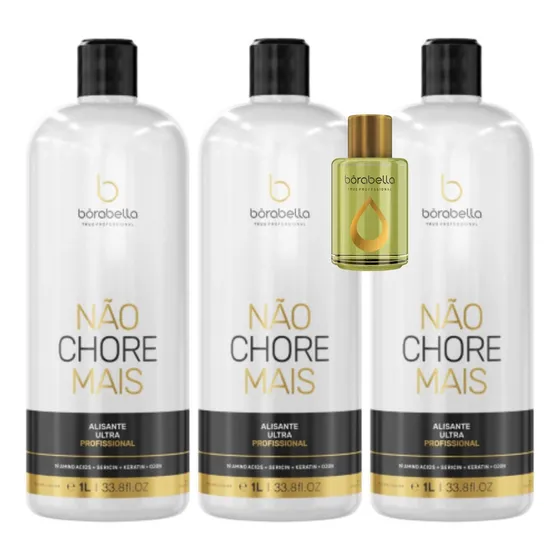 Borabella Combo 3 Mascara Não Chore Mais Passo 2 Ativo 1lt