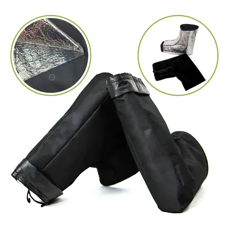 Polaina Fixa De Guidão Térmica E Impermeável Para Moto Preto Esquerdo/direito