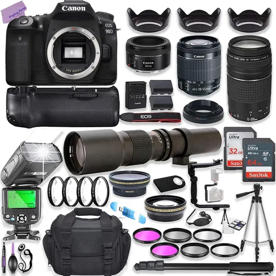 Canon Eo Camara Relex Digital Lente In Preestablecida Funda