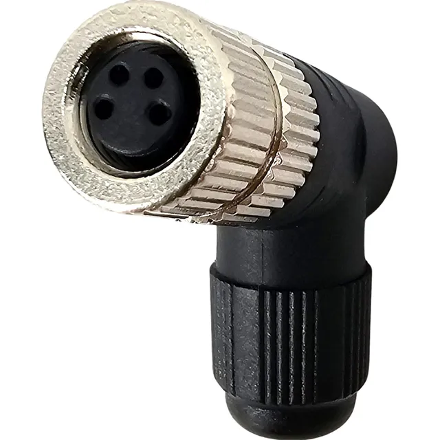 Conector Para Sensor M8 4 Pinos Fêmea 90° Novo Com Nota