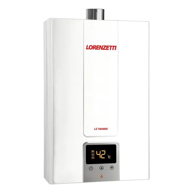 Aquecedor De Água A Gás Lorenzetti Lz 1600 De Branco 15 Litros 127/220V Digital Gás GN