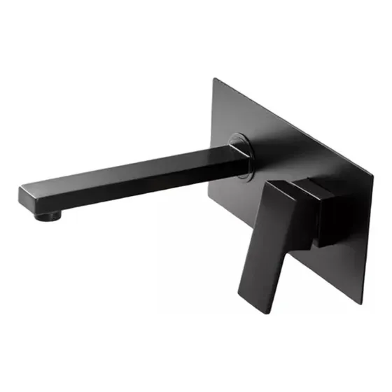 Griferia De Pared Para Lavamanos Negra Monomando