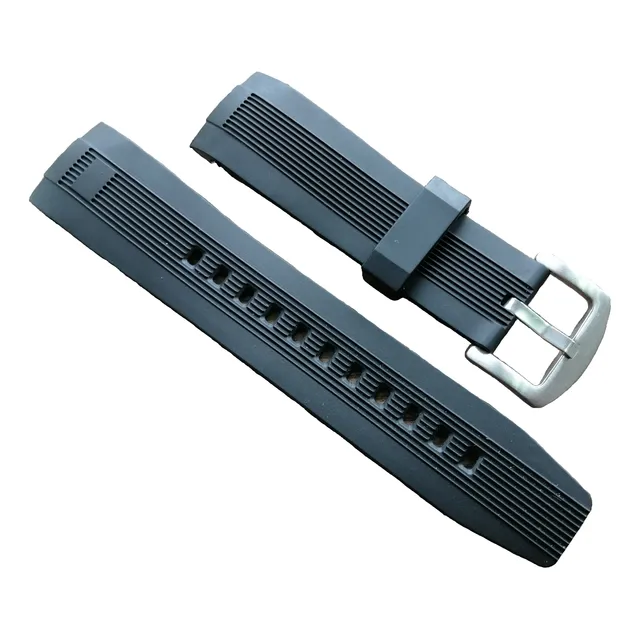 Correa Goma Generica Para Casio Edifice Era-300 24mm H Acero