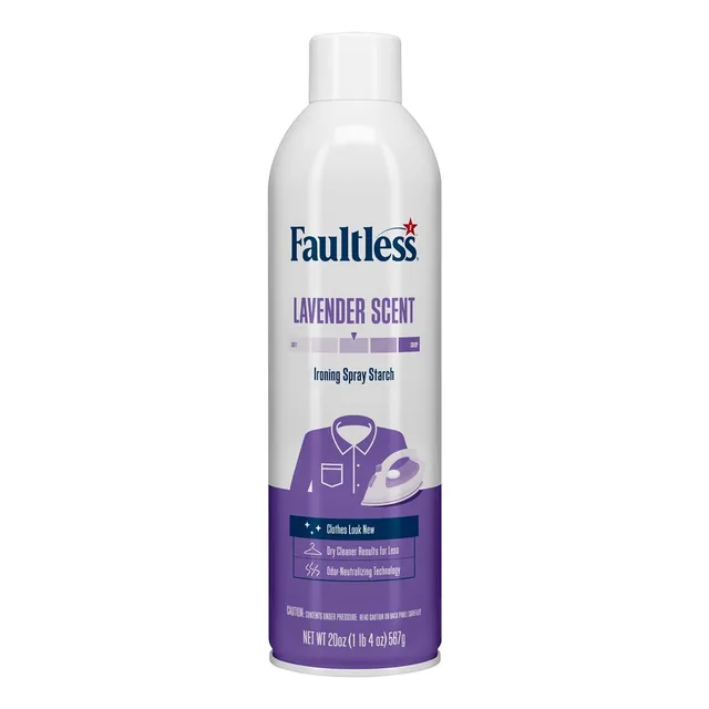 Almidón En Aerosol Faultless Acabado Firme Lavanda 20oz 1pz