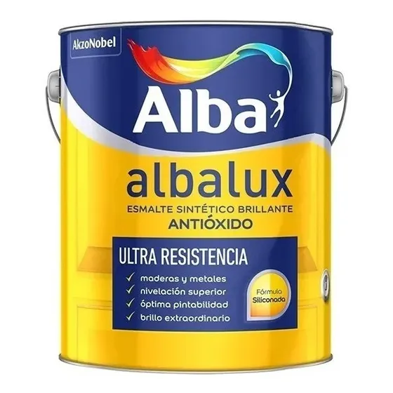Esmalte Sintetico Albalux Blanco Brillante X4lt +1pincel 10