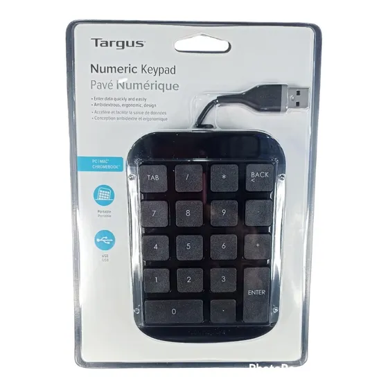 Teclado Numerico Targus Usb Laptop Pc Mac Akp10us Ergonomico