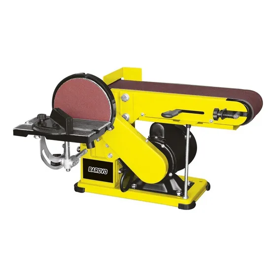 Lijadora De Banco Combinada 375w Barovo Lbc 375 Color Amarillo Frecuencia 50Hz