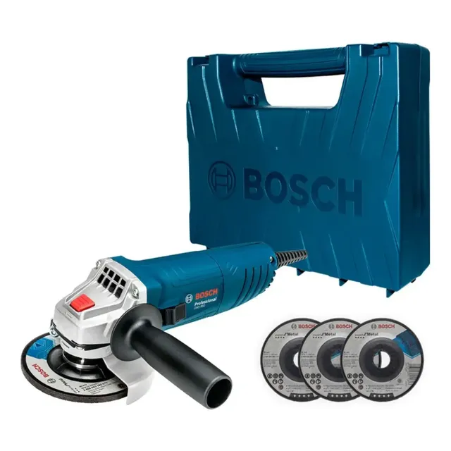 Esmerilhadeira Angular 850w Gws-850 Azul Bosch Mais 3 Discos