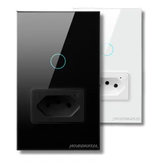 Interruptor Wifi Inteligente 1 BotĂŁo Touch C/tomada Alexa Interruptor Wifi Inteligente 1 BotĂŁo Touch C/tomada Alexa