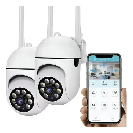 Rz Câmera De Segurança Wifi 1080p 360° Rotação Branca