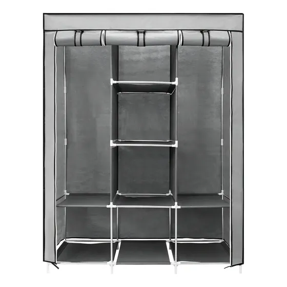 Closet Ropero Armario Armable Reforzado 1.75 M Hogar Color Gris