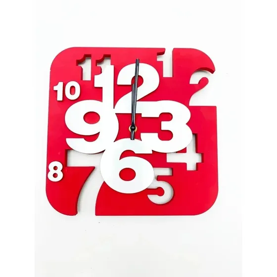 Reloj Pared Cuadrado Numero Hueco Asia 8317 Xavi