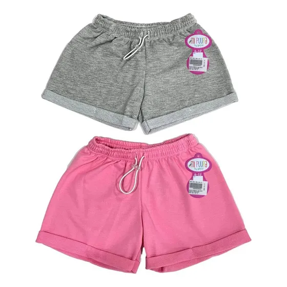 Short Pantaloneta Niña Set X2 Unidades Bermudas Bebé