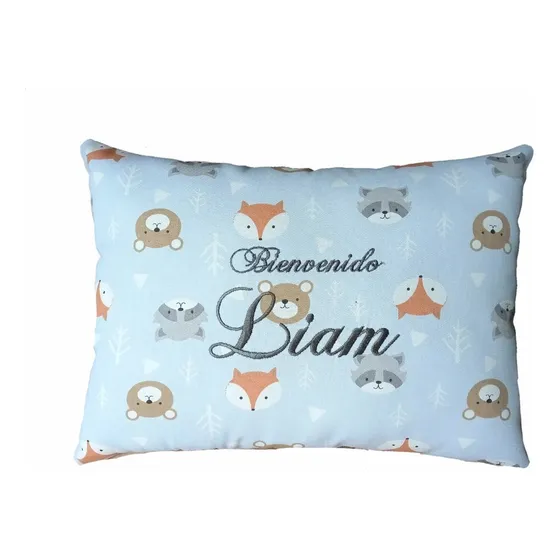 Almohada Con Nombre Bordado Para Bebe Regalo Recién Nacidos