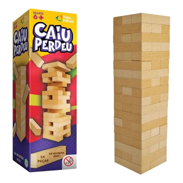 Caiu Perdeu: torre de 54 peças