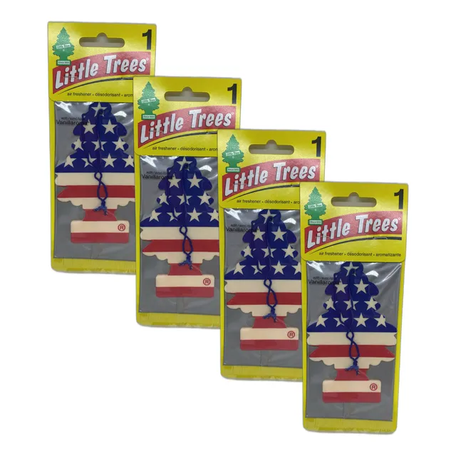 Aromatizador Little Trees Usa Vanilla Perfume Duradouro 4 Un