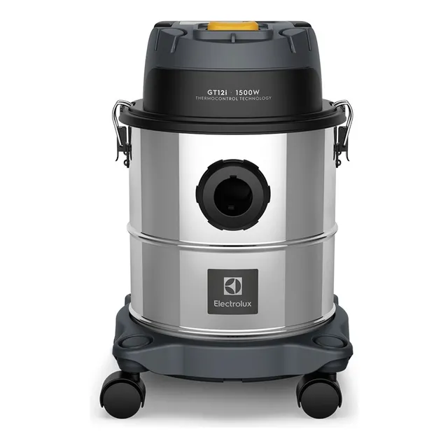 Aspirador de Pó e Água função sopro compacto líquidos químicos inox 1500W 12L total 8,5L útil protetor térmico GT12i 127V
