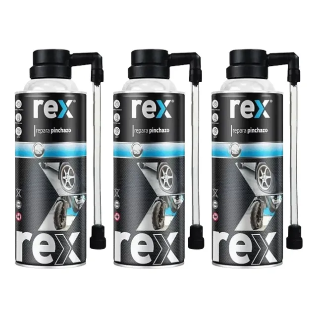 Pack 3 Spray Repara Pinchazo 450 Ml Rex