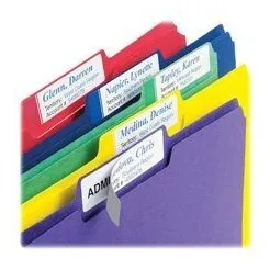 Extra Large Filing Labels. In -pk Assorted