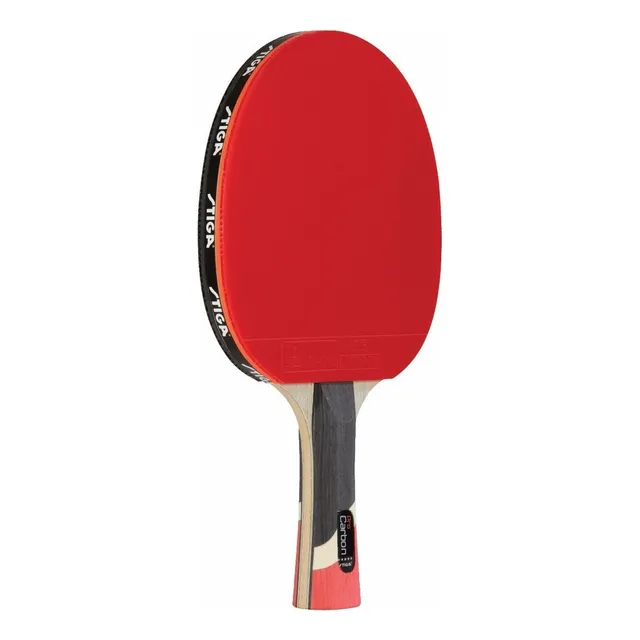 Raqueta de ping pong Stiga Pro Carbon negra/roja FL (Cóncavo)