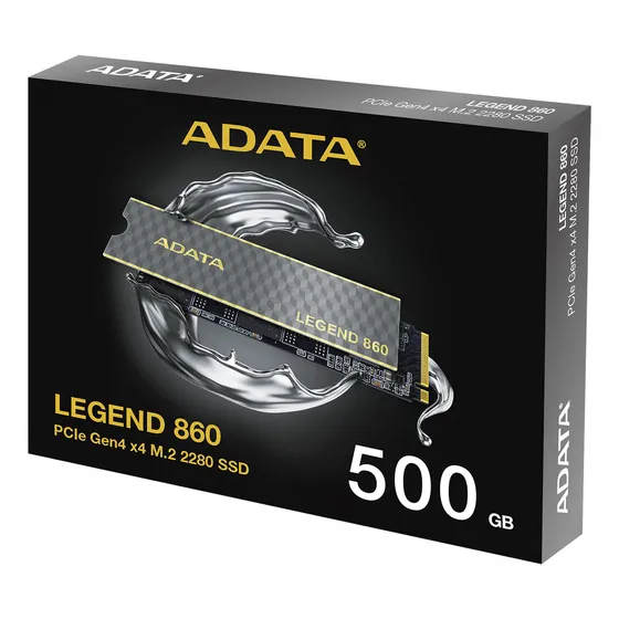 Disco Ssd Adata 500gb Legend 860 Pcie Gen4 X4 M.2 2280 Color Negro