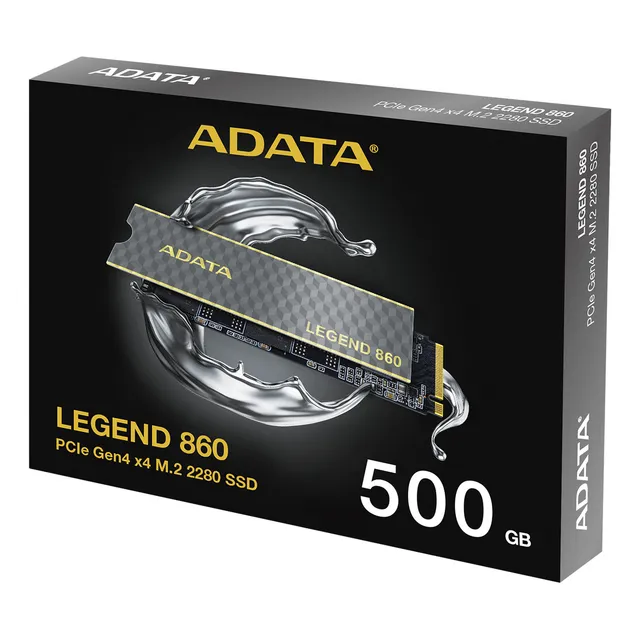 Disco Ssd Adata 500gb Legend 860 Pcie Gen4 X4 M.2 2280 Color Negro