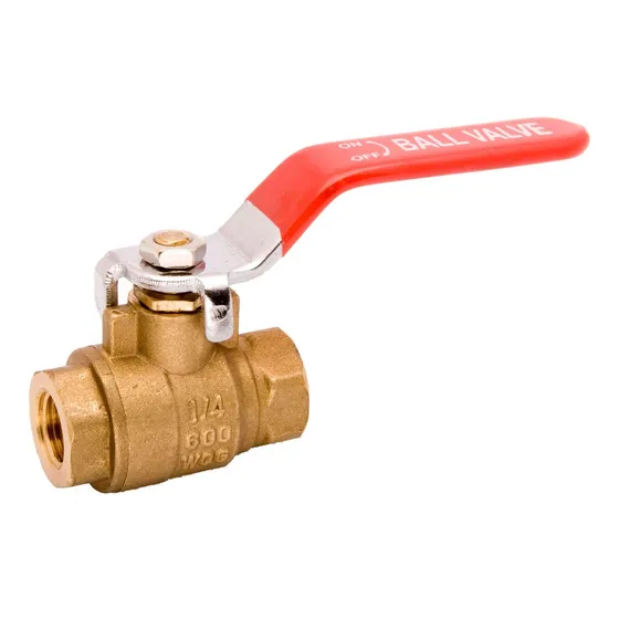 Valvula Bola Laton Puerto Completo 600 Psi Wog Mango Rojo
