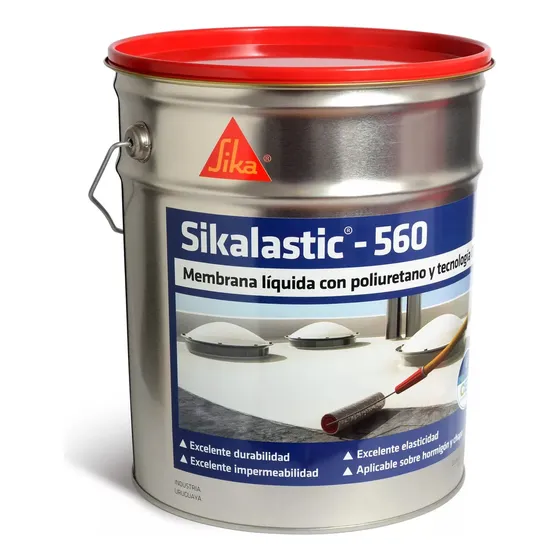 Sikalastic 560 Membrana Liquida Con Poliuretano 20 Kgs Acabado Mate Color Gris