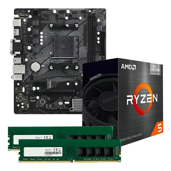Combo Actualizacion Ryzen 5 5600g + Mother B550 + 32gb Ram Color Negro