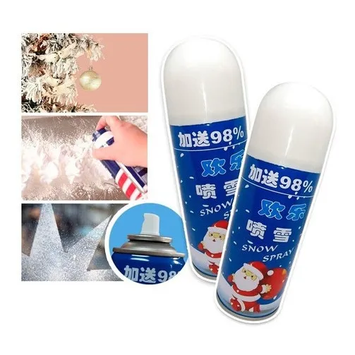 Espuma Nieve Artificial Spray X2 Decoración Navidad 238w