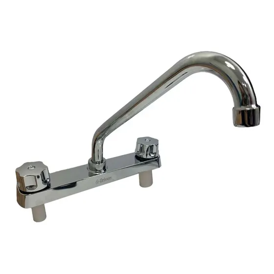 Griferia Llave Fregadero Doble Plastico Cromado Griven