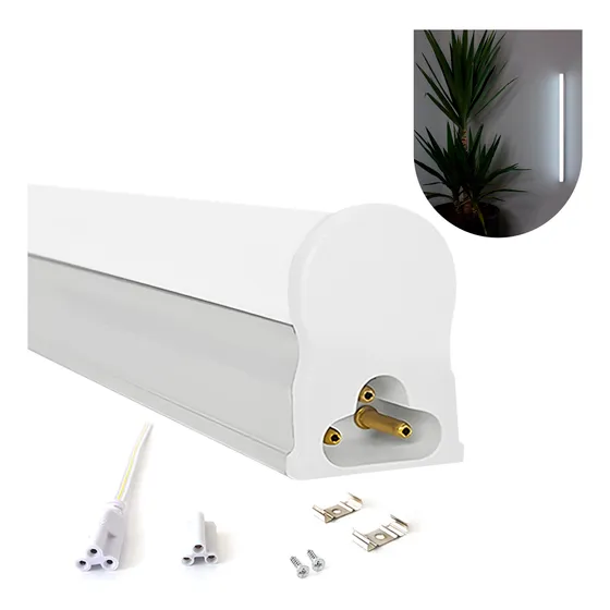 Led Tubular T5 60cm 10w C/ Calha Acoplada Completa Luz Frio