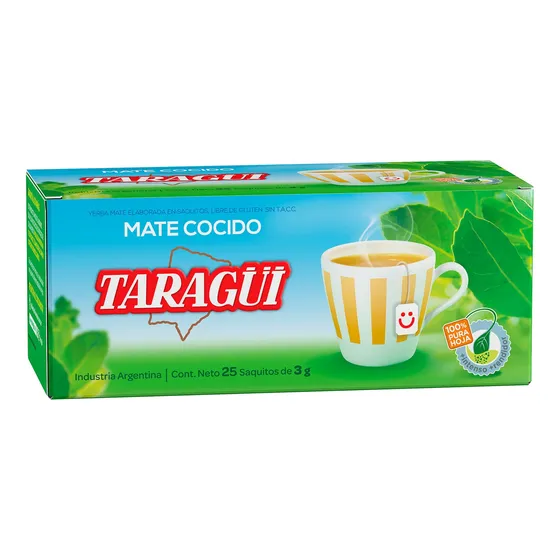 Mate Cocido Sin Ensobrar Taragüi 25 Uni