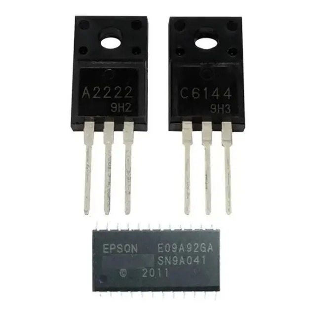 01 Par Transistores C6144 E A2222 + 1 Ci E09a92ga Epson + F1