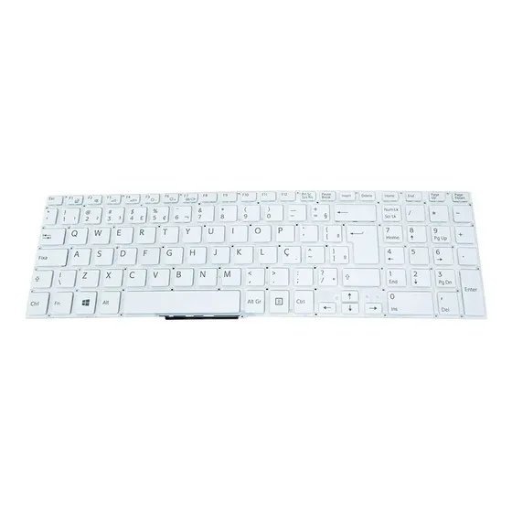 Teclado Para Notebook Sony Vaio Vjf153 Vjf153f11x Br Branco Idioma Português Brasil