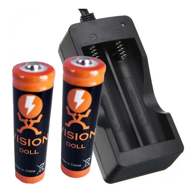 Cargador Batería Litio + 2 Pila Recargable 18650 Minero Lint