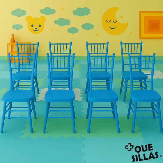 Silla Para Niños Infantil Eventos Mini Tiffany Pack X8